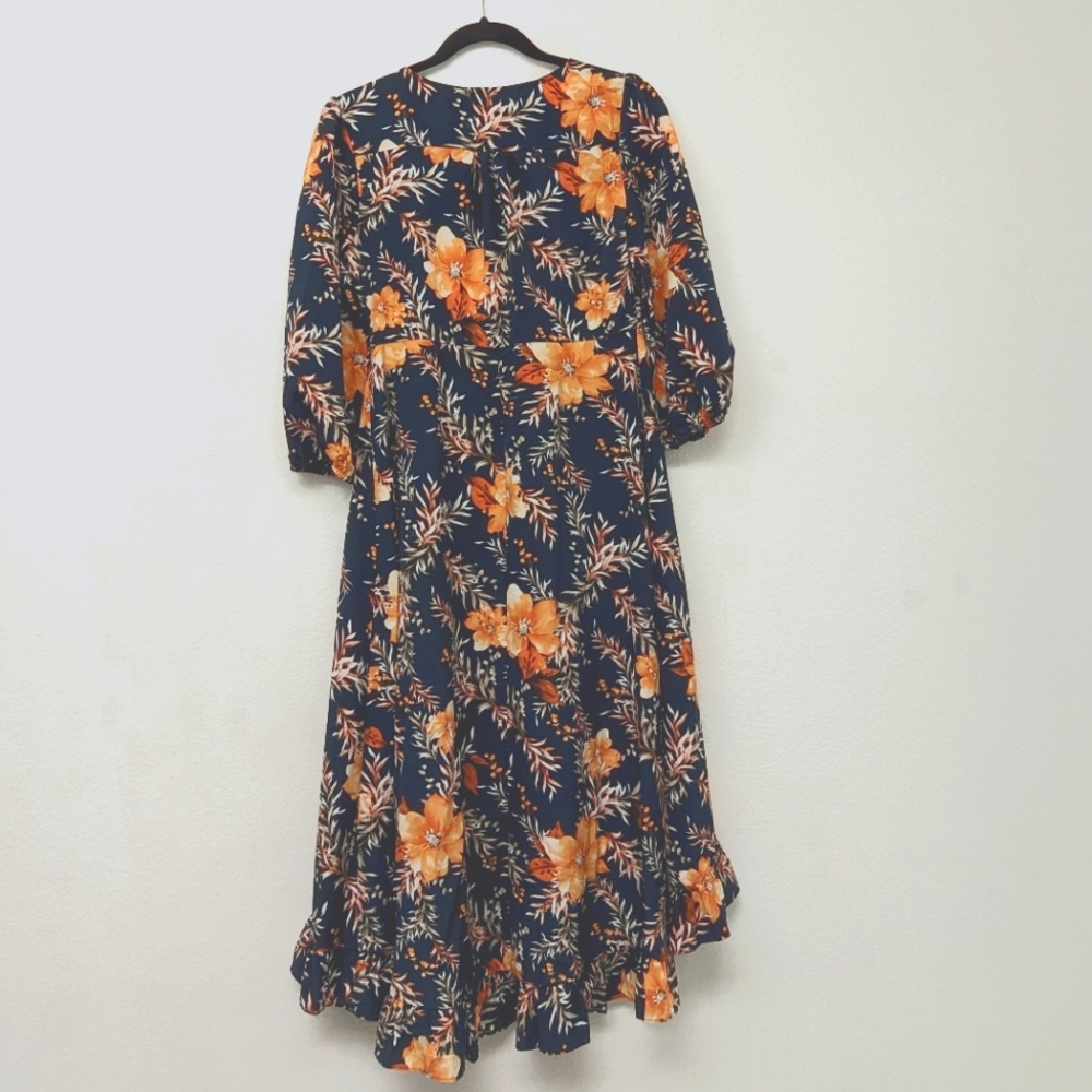 Francesca Wrap Floral Ruffle Dress - Picture 5 of 8